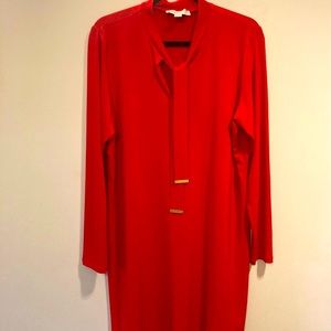 Michael Kors Tie Neck Shift Dress Sz XL